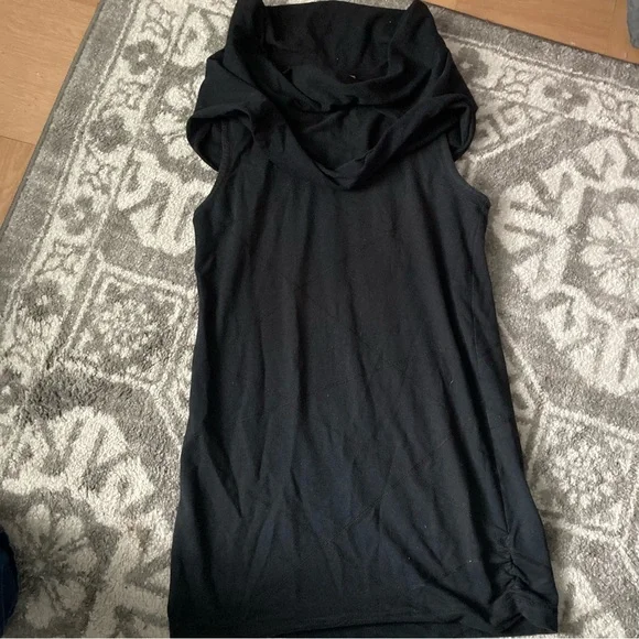 Alice & Olivia Black Long Cowl Neck Sleeveless Shirt/Tunic/Dress - Picture 1 of 7